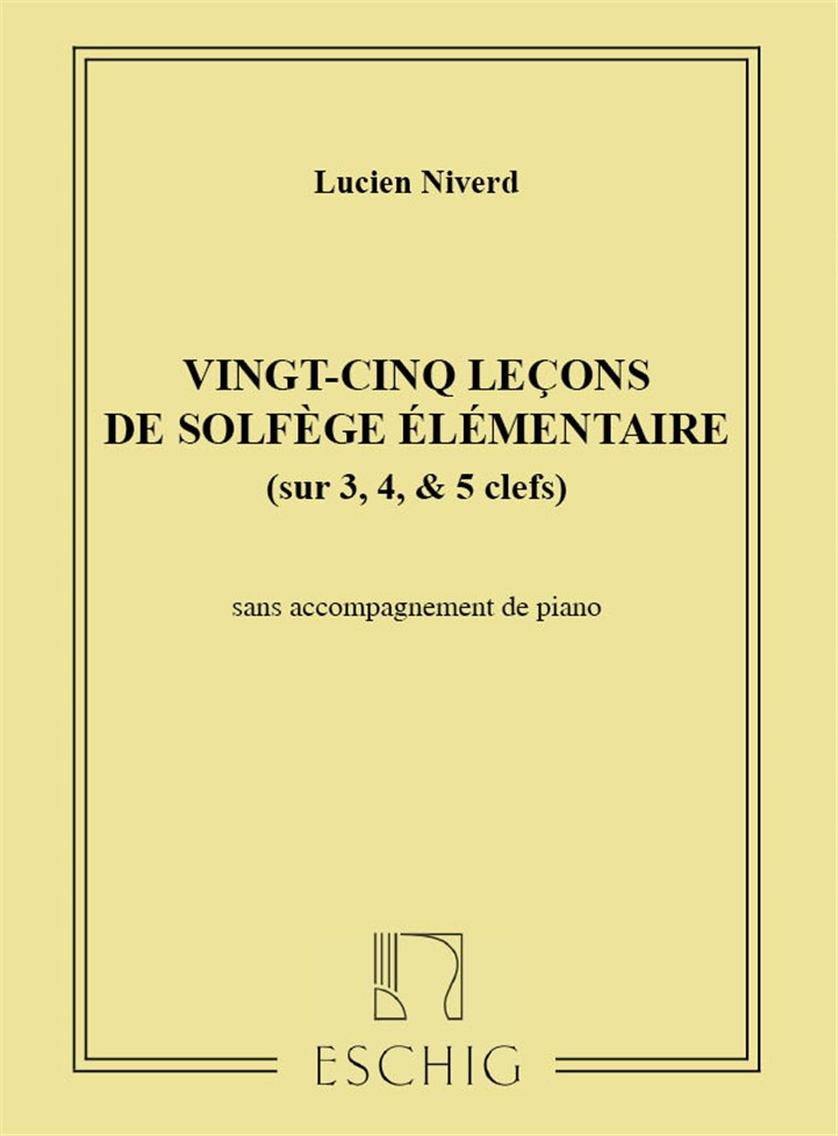 25 Lecons Solfege Sans Piano (3-4-5 Cles